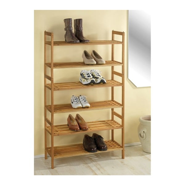 Scarpiera in legno di noce in colore naturale Norway - Wenko-image-2