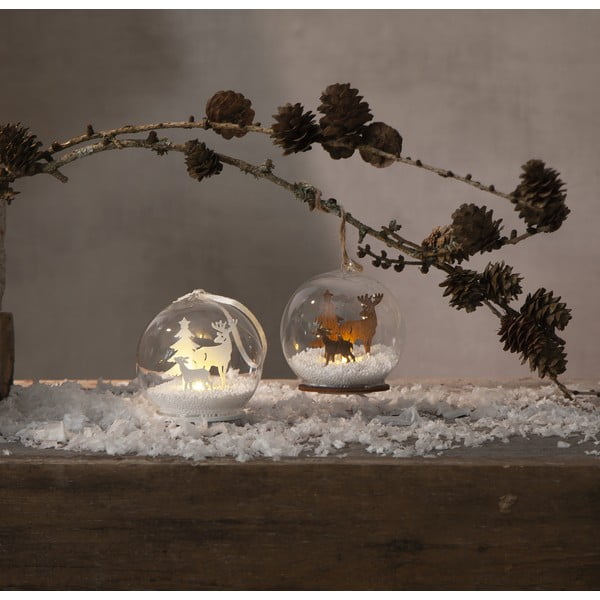 Decorazione luminosa con motivo natalizio in colore naturale ø 8 cm Fauna - Star Trading-image-3