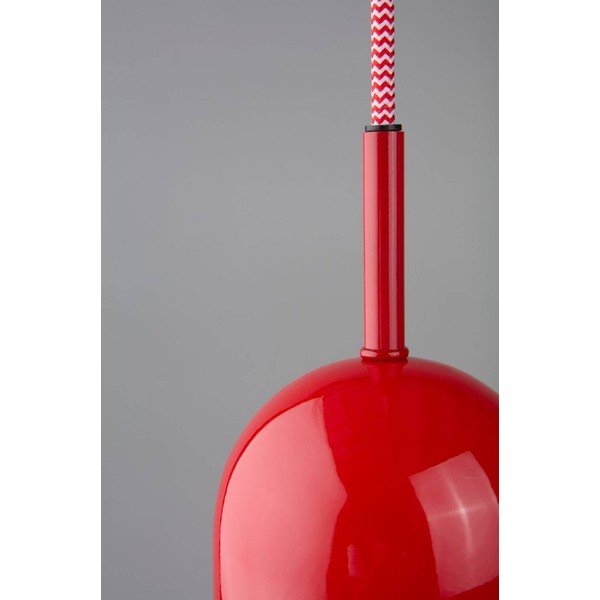 Lampadario rosso in metallo ø 10 cm Ara – Jotex-image-3