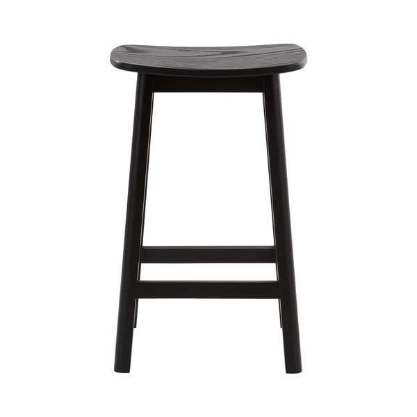 Sedia da bar nera in frassino massiccio (altezza della seduta 65 cm) Selene – Jotex-image-3
