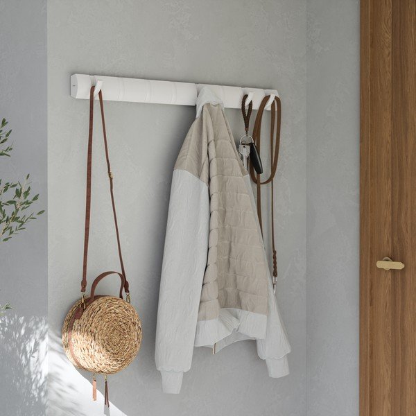 Attaccapanni da parete bianco opaco in pino massiccio 81 cm Flip – Umbra-image-1