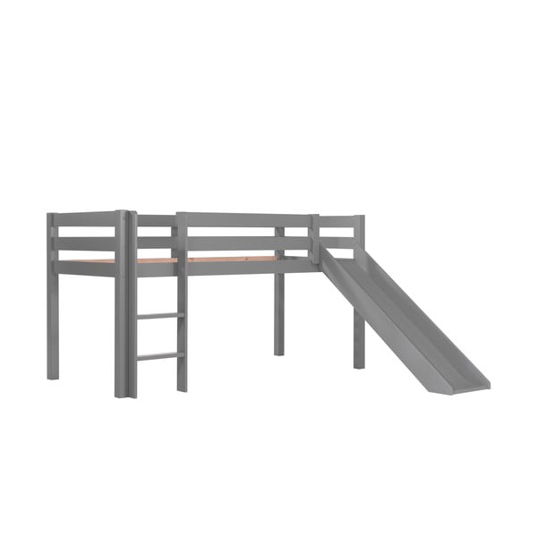 Letto rialzato in pino grigio 90x200 cm PINO - Vipack-image-2