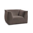 Poltrona marrone con rivestimento in bouclé Giorgia – Bobochic Paris