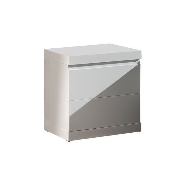 Comodino bianco Bianco, larghezza 44 cm Lara - Vipack