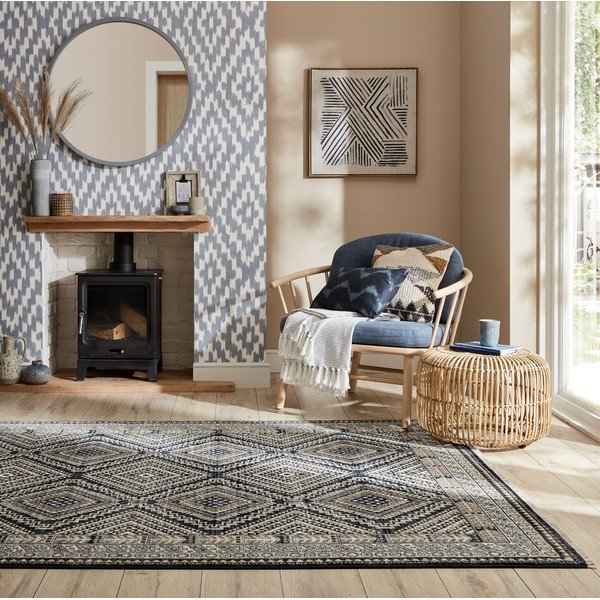 Tappeto blu scuro 160x234 cm Babylon - Flair Rugs-image-1