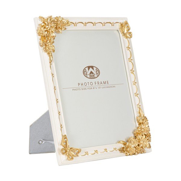 Cornice beige con dettagli dorati , 25 x 30 cm Butterfly Forest - Mauro Ferretti