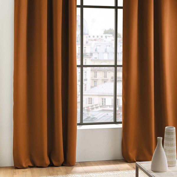 Tenda oscurante color terracotta 135x240 cm Occult – douceur d'intérieur-image-1