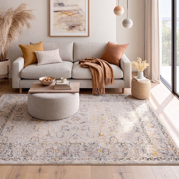 Tappeto beige 192x290 cm Berta – Universal-image-1