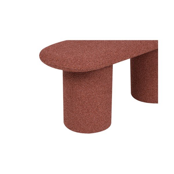 Panchina color mattone in imbottito con rivestimento in bouclé Rull – noo.ma-image-2