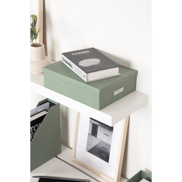 Set di organizer verdi in cartone per documenti 5 pz Holger Canvas Paper Laminate – Bigso-image-1