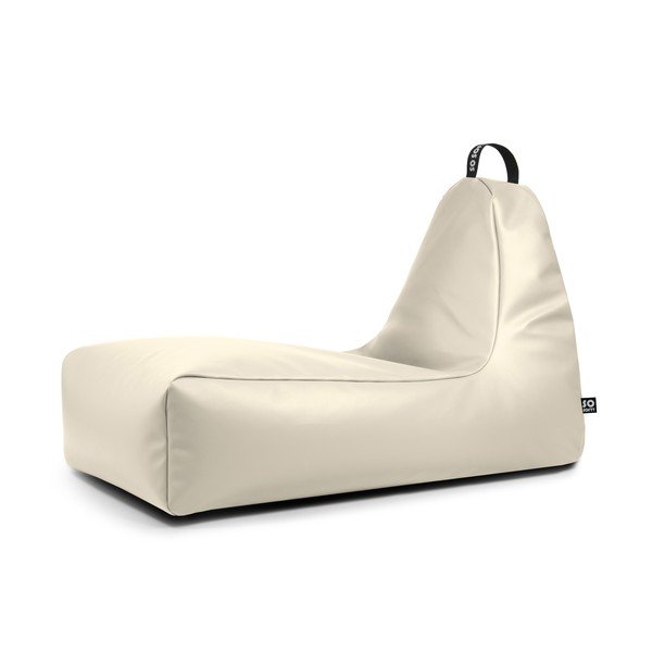 Puof a sacco beige con rivestimento in finta pelle Chill XXL – So Soft?