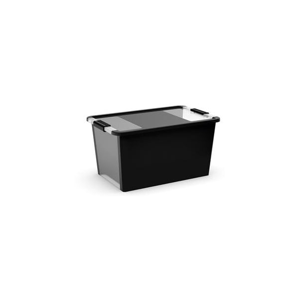 Scatola con coperchio nera in plastica 55x35x28 cm Bi-Box L – KIS