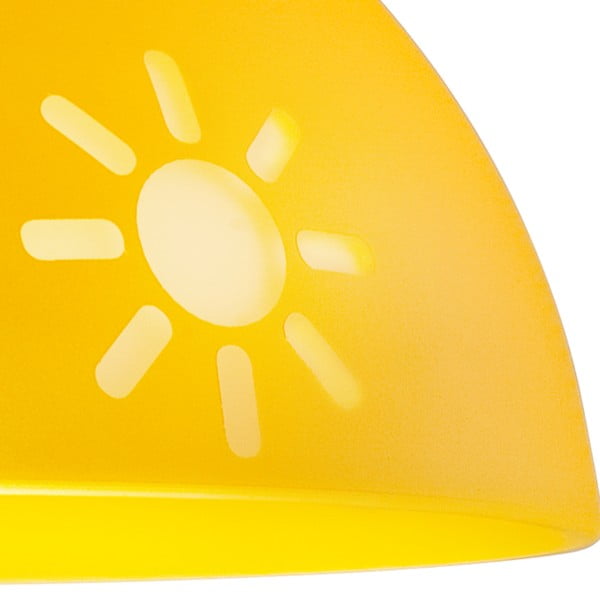 Apparecchio per bambini giallo ocra con paralume in vetro ø 30 cm Day & Night - LAMKUR-image-4
