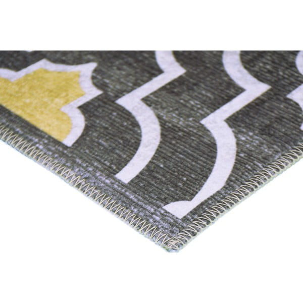 Tappeto lavabile giallo-grigio 80x50 cm - Vitaus-image-2