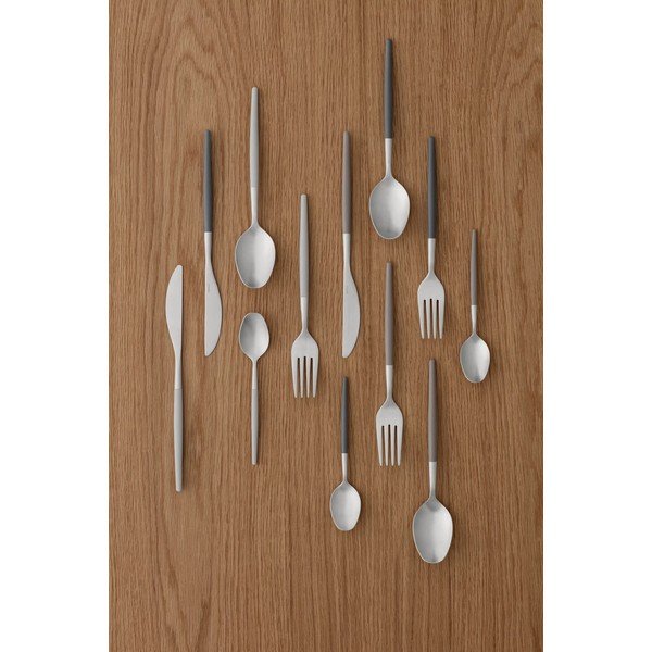 Posate grigio scuro/argentata in acciaio inox 16 pz Maxime – Blomus-image-1
