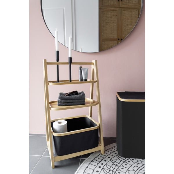 Mensola da bagno in bambù nero/naturale 44x80 cm Ecori - Wenko-image-3