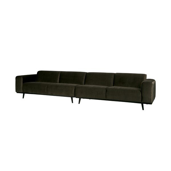 Divano Statement in velluto verde scuro, 372 cm - BePureHome-image-2