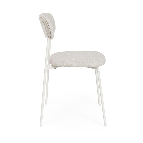 Sedia da pranzo bianca in imbottito Inka – Yes Everyday-image-3
