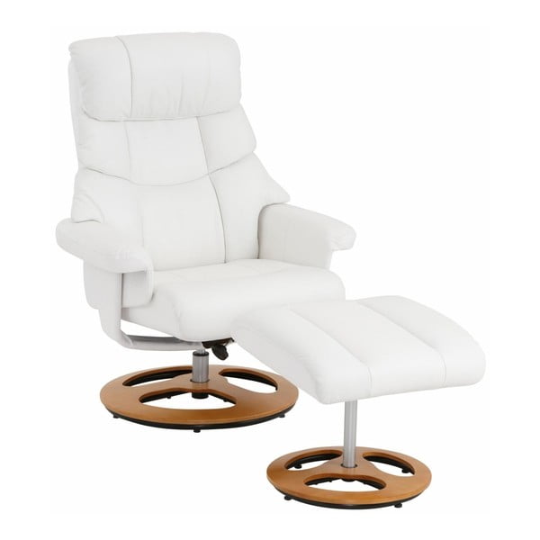 Set di poltrone bianche con pouf Tony - Støraa-image-4