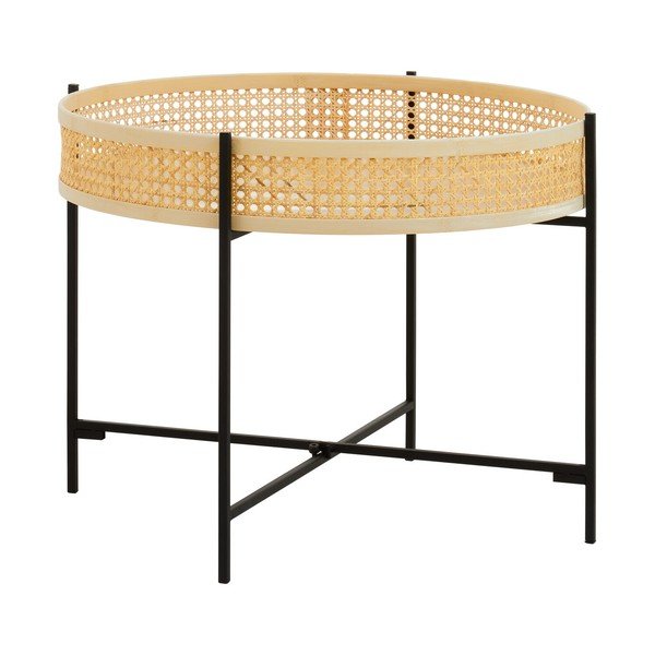 Tavolino da salotto rotondo di colore naturale in rattan ø 60 cm Depok – Premier Housewares