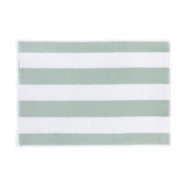 Set di 3 asciugamani in cotone bianco e verde , 50 x 76 cm Tampa - Foutastic