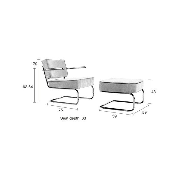 Poltrona gialla Rib - Zuiver-image-2