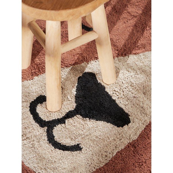 Tappeto per bambini marrone in cotone lavabile/tessuto a mano 101x120 cm Snuggle Benni – Hanse Home-image-3