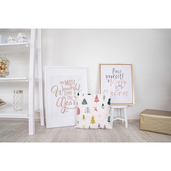 Cuscino decorativo con motivo natalizio 45x45 cm Skiing - Butter Kings-image-1