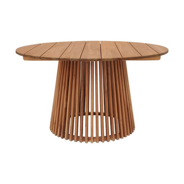 Tavolo da pranzo da giardino rotondo in teak massiccio ø 120 cm Lorca – House Nordic