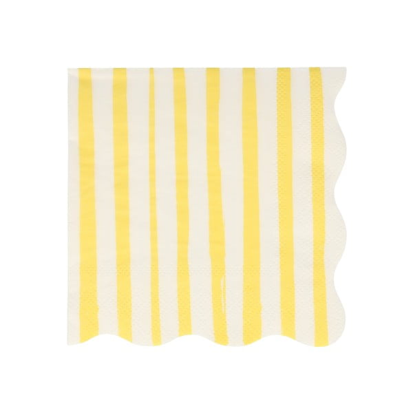Tovaglioli di carta in set da 16 Yellow Stripe - Meri Meri