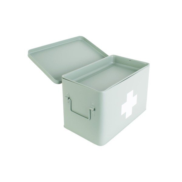 Armadietto dei medicinali in metallo verde menta Medicina, larghezza 31,5 cm - PT LIVING-image-2