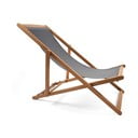 Sdraio da giardino pieghevole grigia in legno di acacia Deck - Bonami Essentials