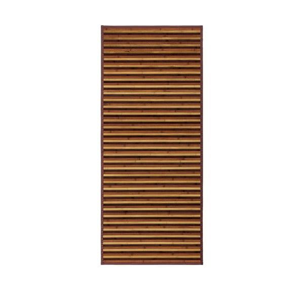 Passatoia in bambù di colore marrone-senape 75x175 cm - Casa Selección