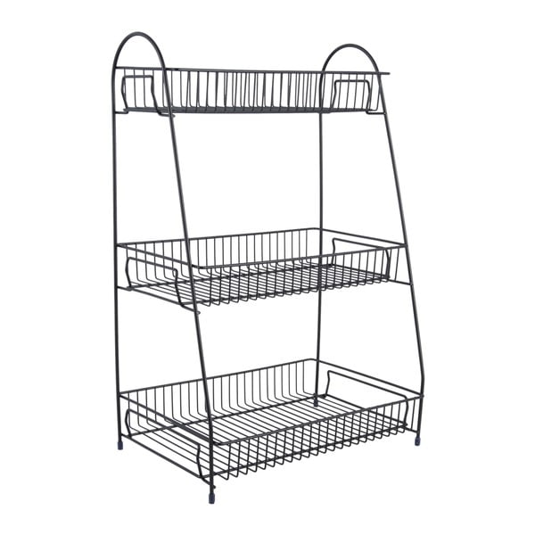 Scaffale da cucina in metallo nero con 3 ripiani Tidy - PT LIVING