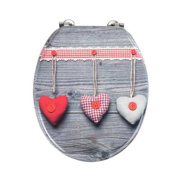 Sedile WC , 43 x 37 cm Bavarian Hearts - Wenko
