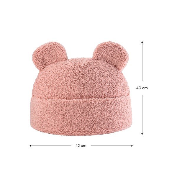 Cuscino per divano da bambini rosa con rivestimento in bouclé Teddy Pouch – Wigiwama-image-2