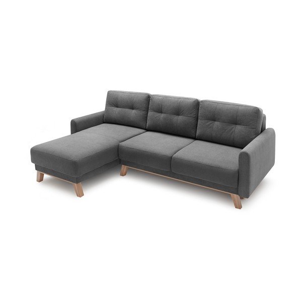 (II. qualità) Divano letto grigio scuro Balio, angolo sinistro - Bobochic Paris-image-2