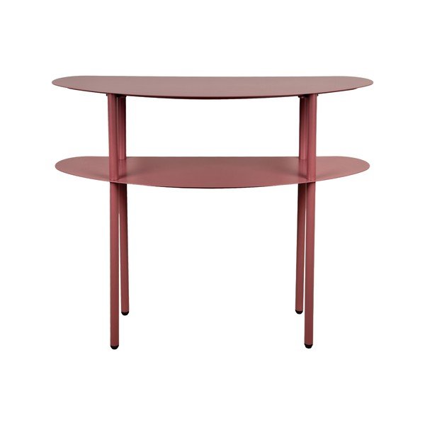 Tavolo consolle burgundy in metallo 28x90 cm Riqueza – Leitmotiv-image-2