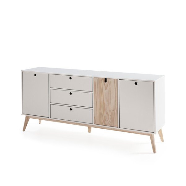 Cassettiera in legno di pino bianco Kiara - Marckeric-image-3