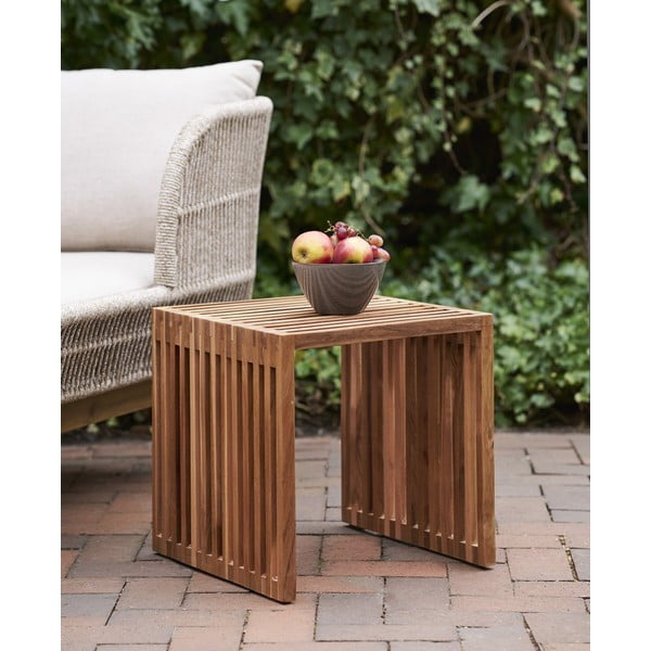 Tavolino in legno di teak 40x40 cm Pego - House Nordic-image-1