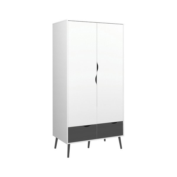 Armadio bianco con dettagli neri Delta - Evergreen House-image-3