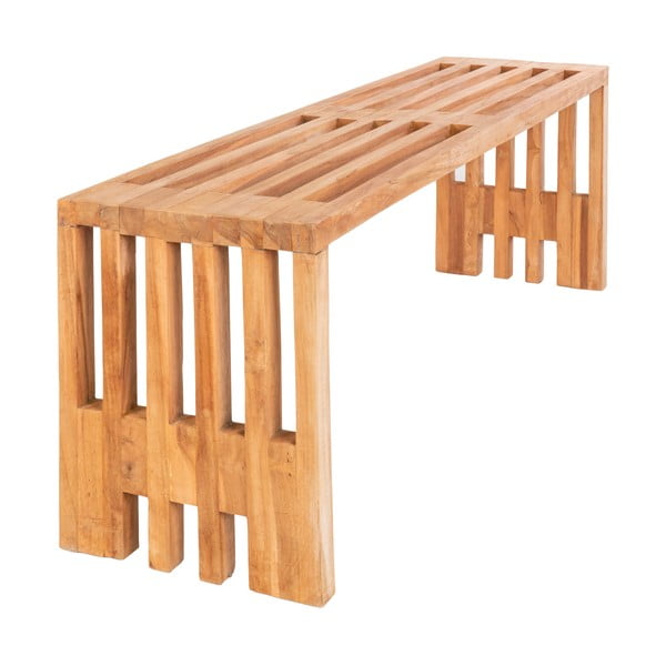 Panchina da giardino in legno di teak , 140 x 35 cm Benidorm - House Nordic-image-3