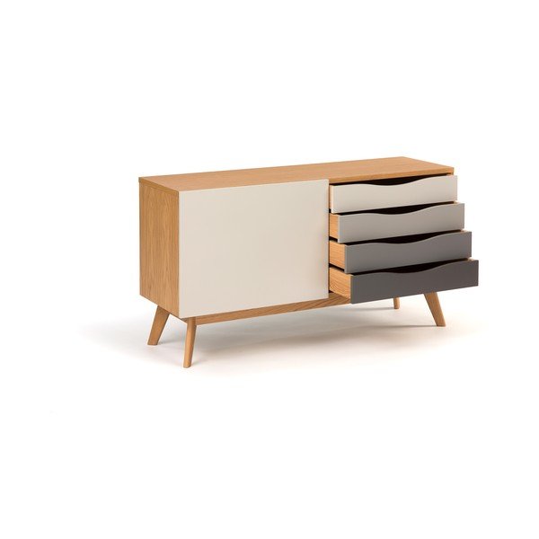 Cassettiera con cassetti grigi Avon - Woodman-image-4