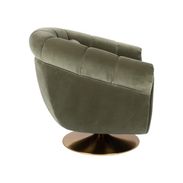 Poltrona in velluto verde oliva Member - Dutchbone-image-2