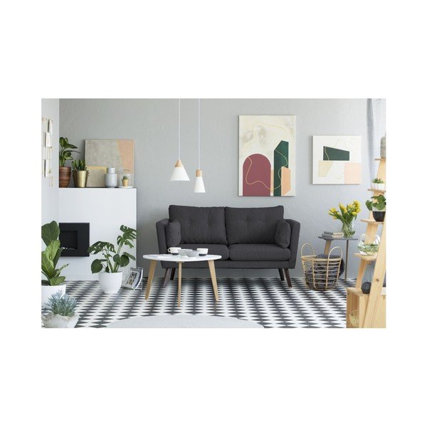 Divano a 2 posti grigio scuro Elena - Mazzini Sofas-image-3