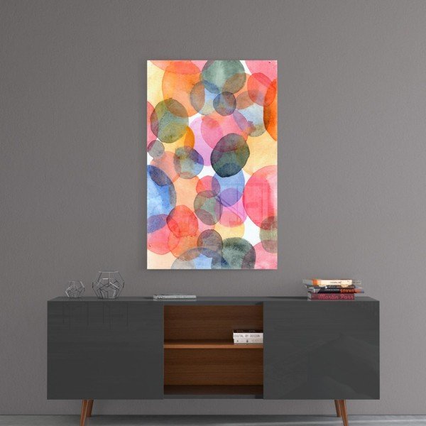 Pittura su vetro , 46 x 72 cm Watercolor - Insigne-image-1