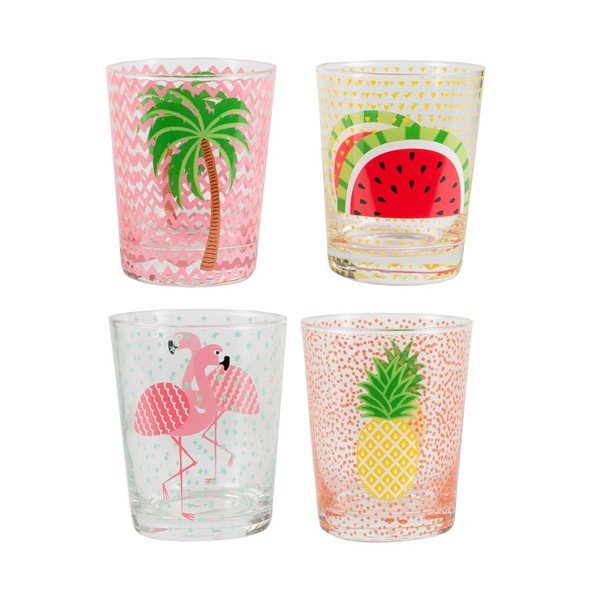 Sada 4 kusů tumblerů Sass & Belle Tropical Summer