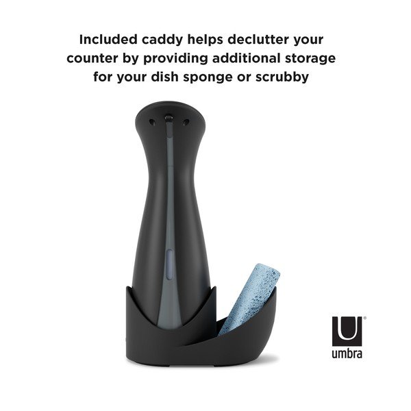 Dispenser di sapone touchless in plastica nera 250 ml Otto - Umbra-image-4