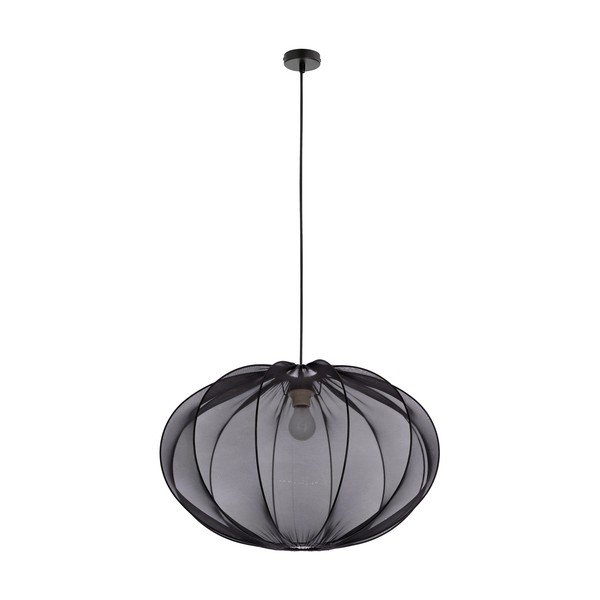 Lampadario nero con paralume in tessuto ø 60 cm Mellow – Candellux Lighting
