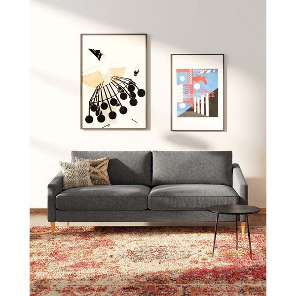 Divano grigio 200 cm Karoto - Ame Yens-image-1